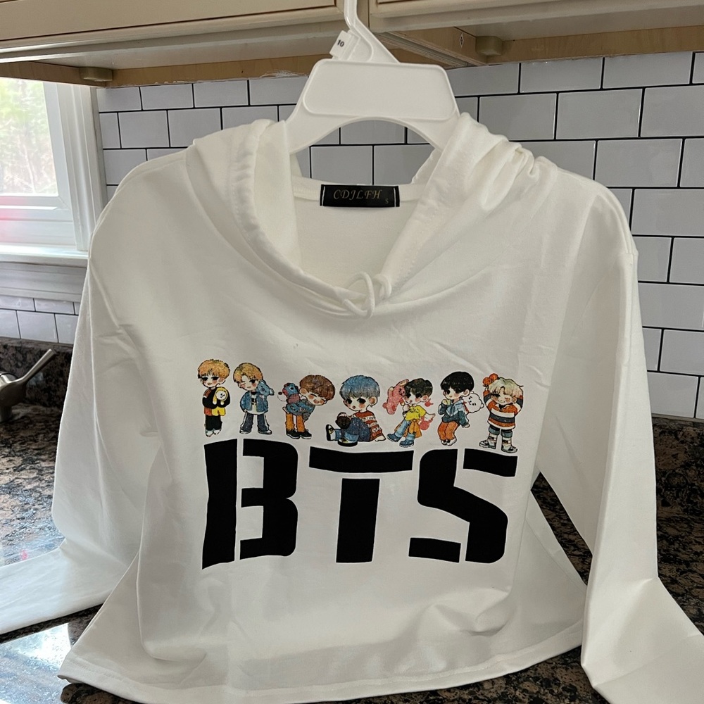 BTS White Hoodie size S